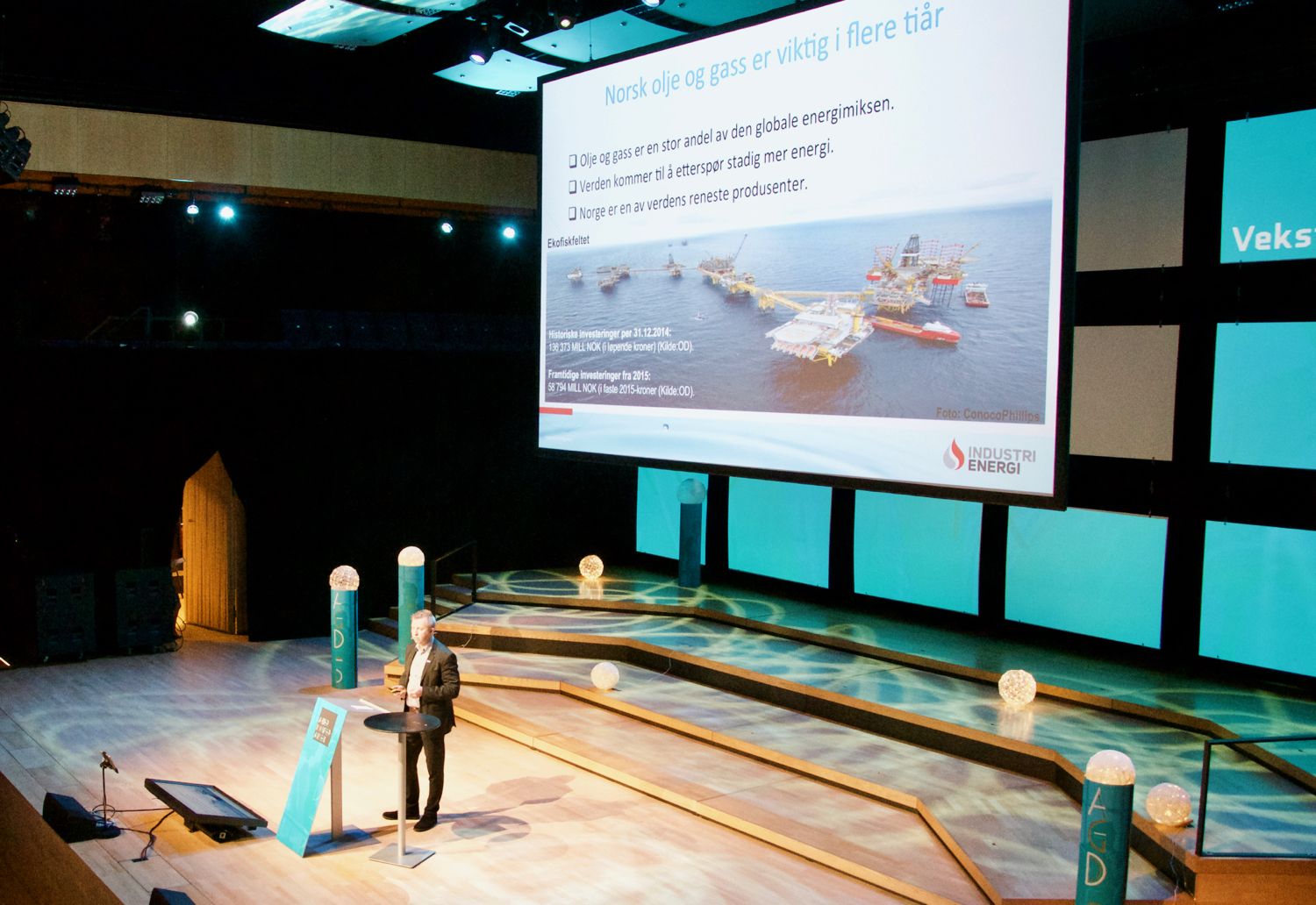  Prime Minister Erna Solberg said the oil and gas industry will be very important for Norway for decades to come. Frode Alfheim, Vice President of the labor organization Industri Energi, oil and gas will serve as an enabler of a green shift.