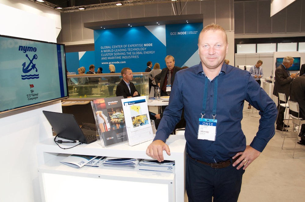 At GCE NODE' stand: Nymo: Project Manager Peder Håbestad